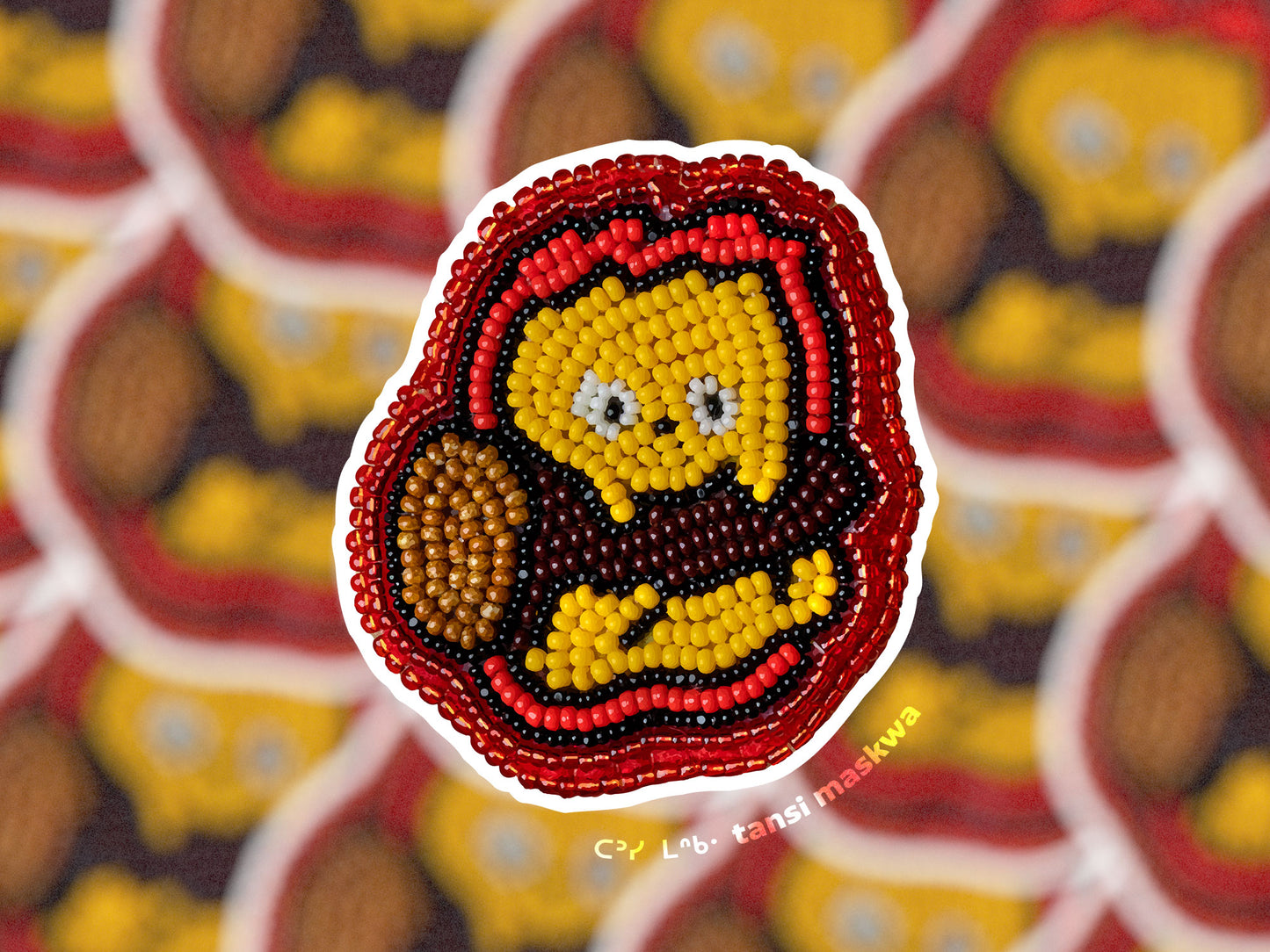Calcifer · Beadwork Sticker