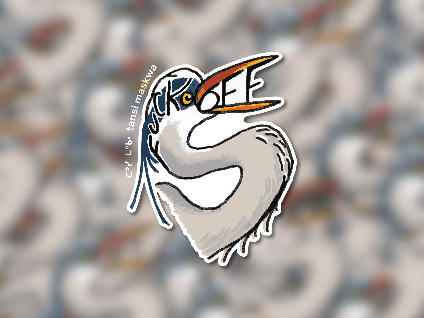 Sticker - Fawk’off Blue Heron Call