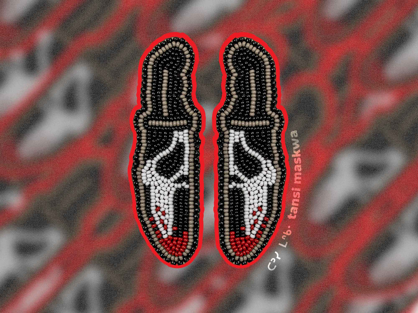 Ghost Face Knife ∙ Beadwork Mini Stickers