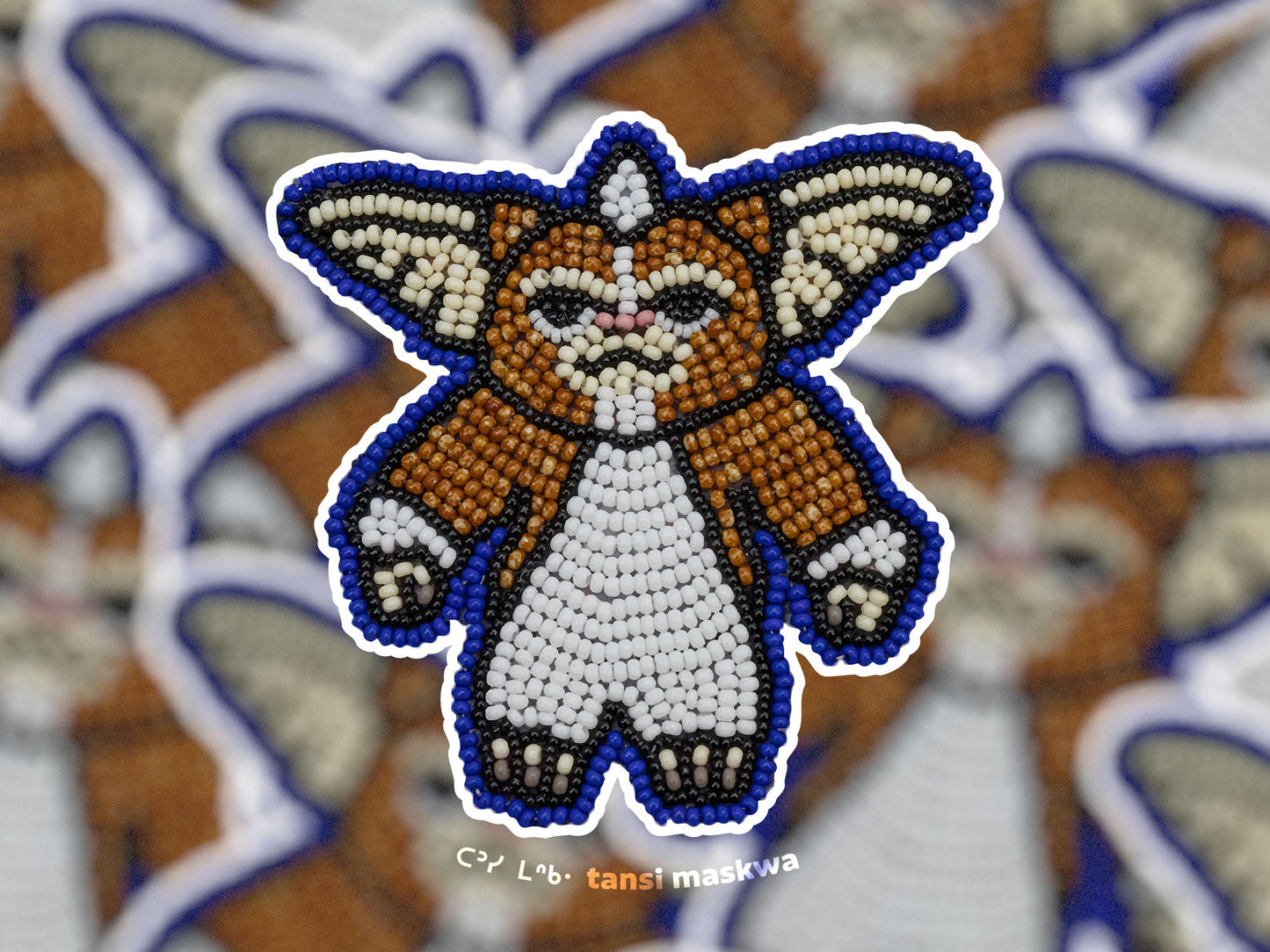 Stripe the Gremlin · Beadwork Sticker