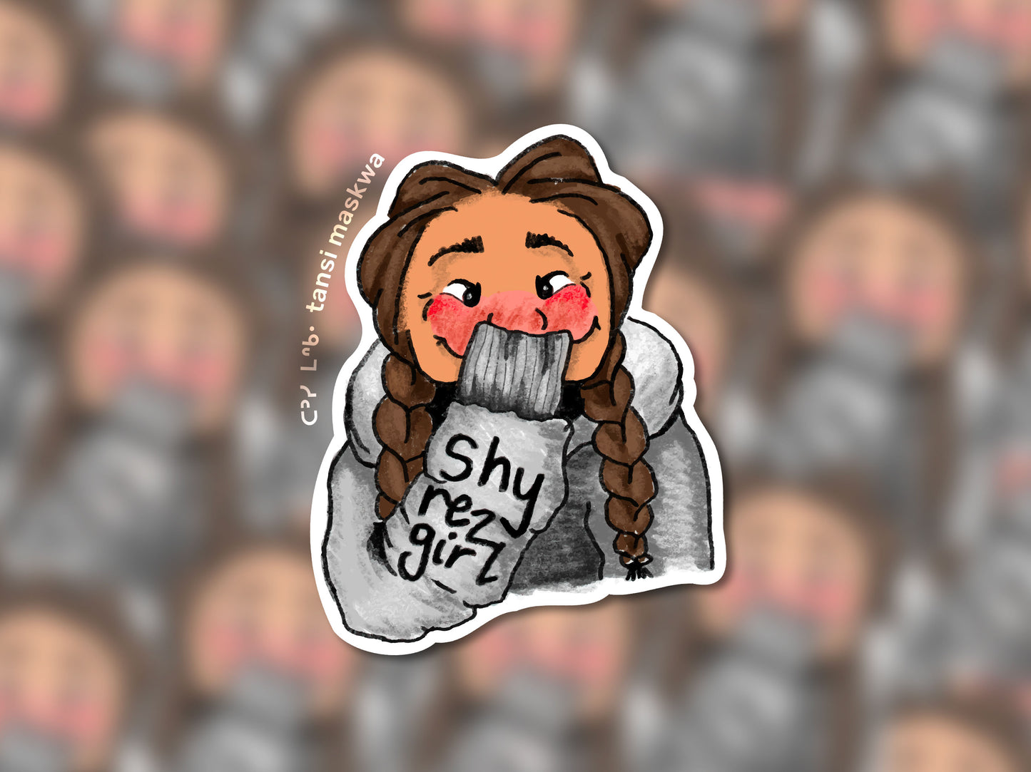 Sticker - Shy Rez Girl