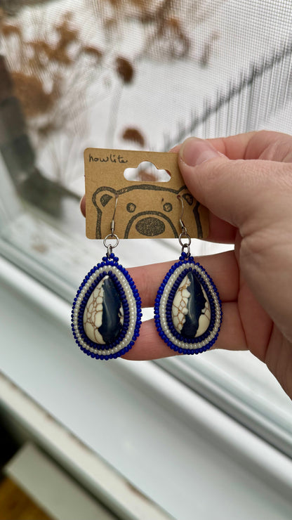Winter Dusk Beaded Earrings