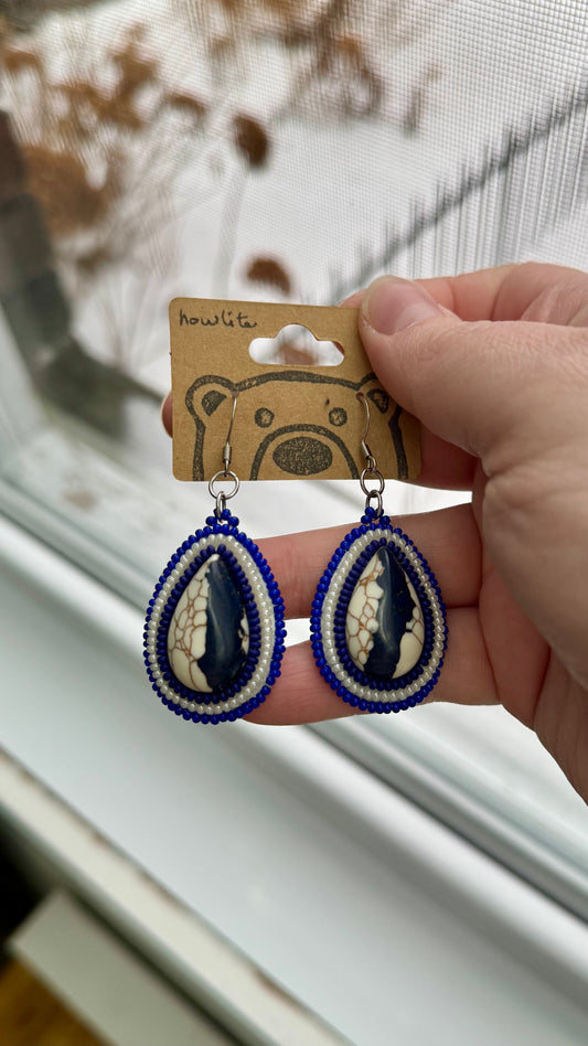 Winter Dusk Beaded Earrings