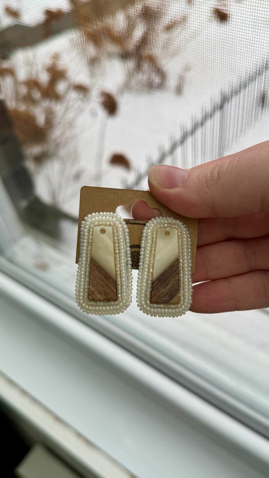 Snow Cabin Beaded Earrings