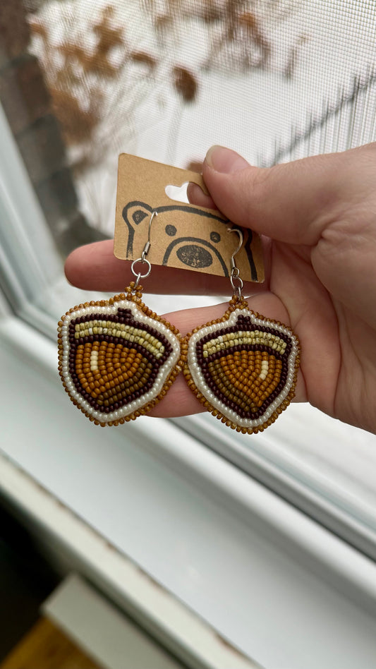 Acorn Beaded Earrings