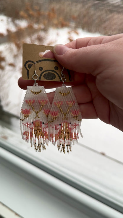 Friendly Frog Beaded Earrings