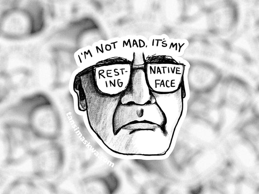 Resting Native Face · Sticker