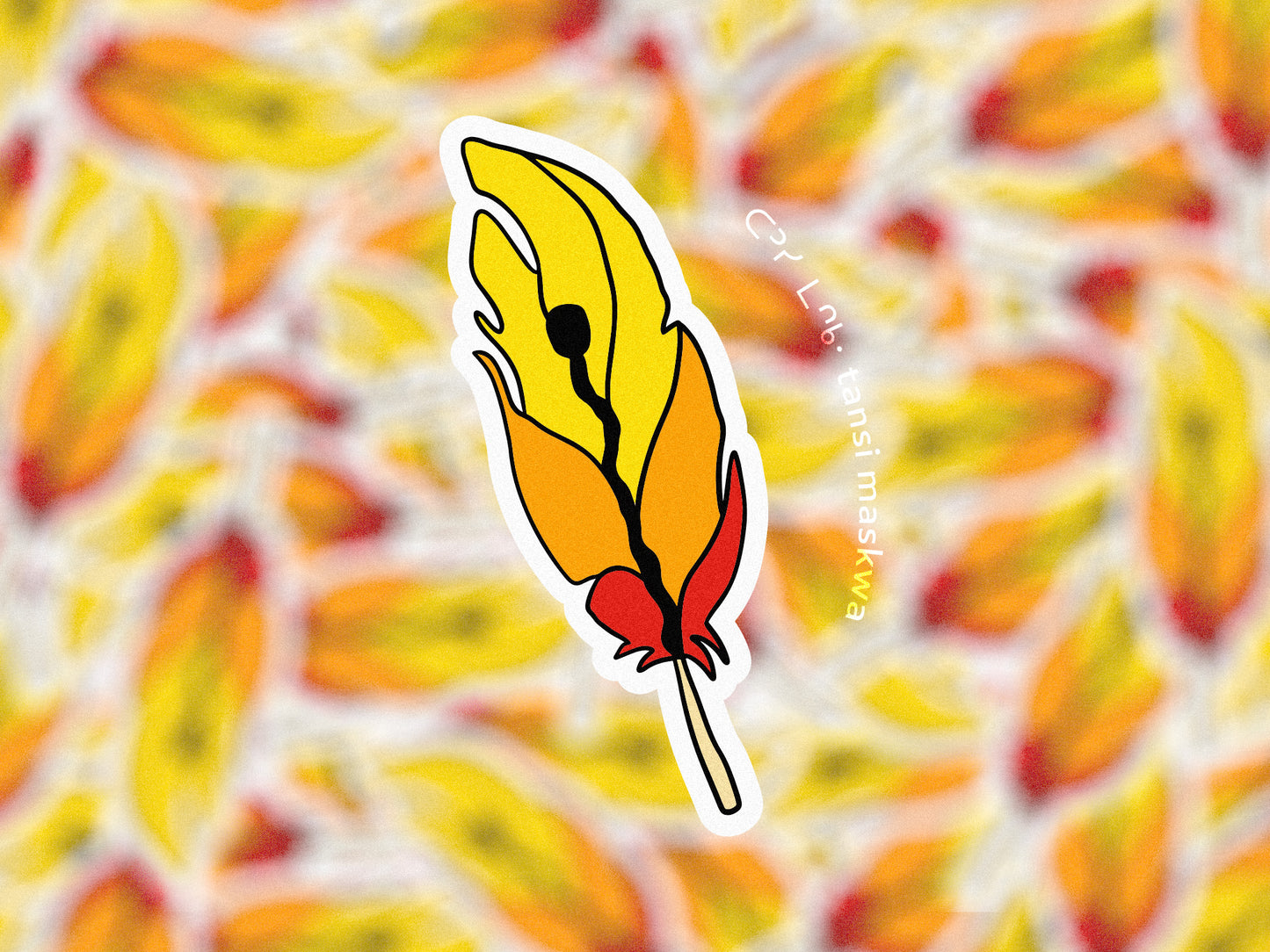 Matchstick Flame Feather · Sticker